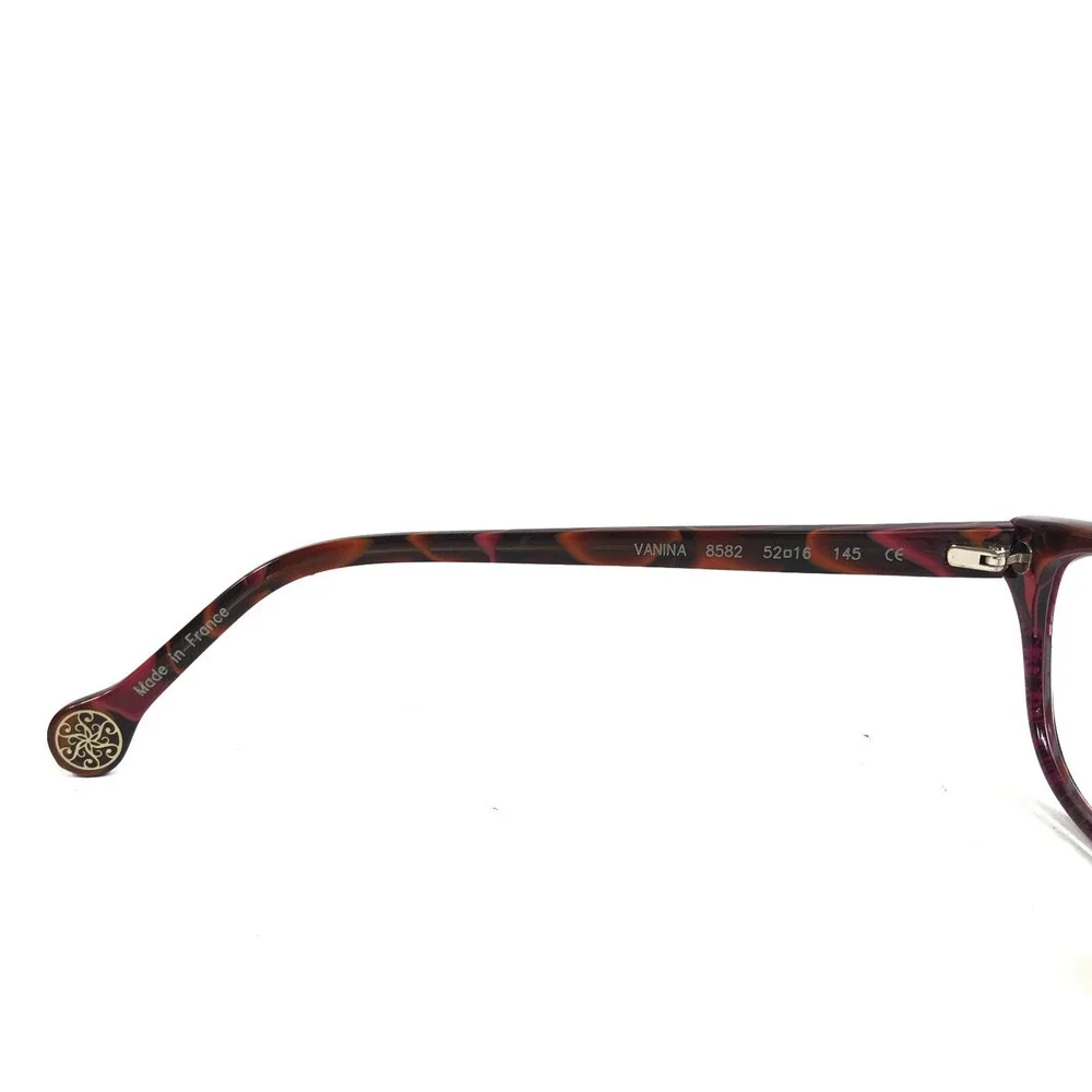 BOZ Eyeglasses Frames VANINA 8582 Pink Brown Purple Houndstooth 52-16-145